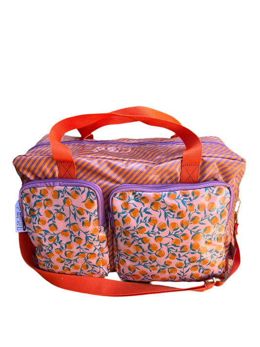 Borsa viaggio due tasche mandarini  -